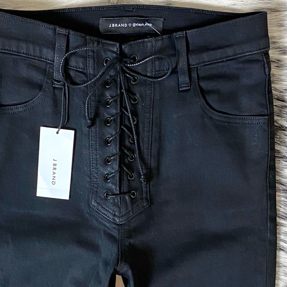 J BRAND X STEPH SHEP HIGH-RISE LACED COATED JEAN - Picture 7 of 16